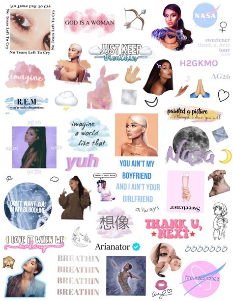 Ariana Grande Stickers Printable