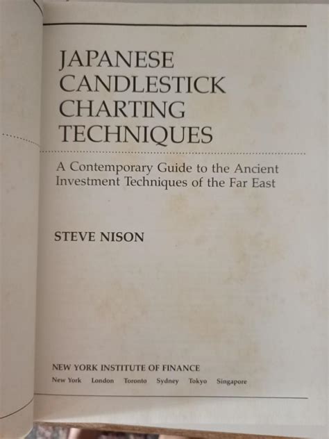 Japanese Candlestick Charting Techniques By Steve Nison Hobbies Toys