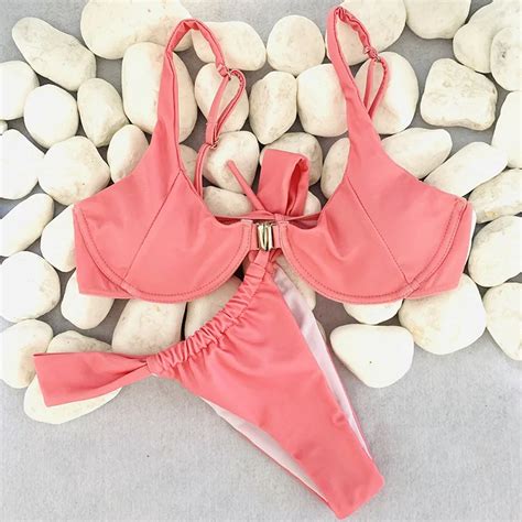 Nuevo Sexy Bikini Push Up sólido traje De baño para mujeres traje De baño Maillot brasileño