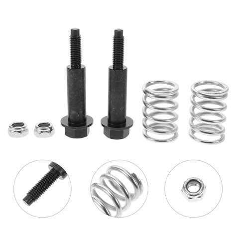 HEMOTON 1 Set Exhaust Flange Bolt And Spring Kit Compatible For 35129
