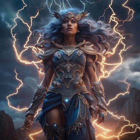 Lightning Goddess Thunder And Lightning Greek Goddess Art Character