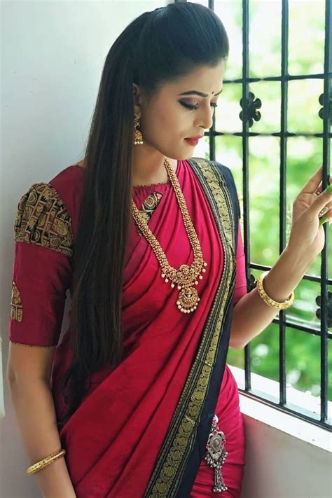 Red Bridal Saree South Indian Finetoshine