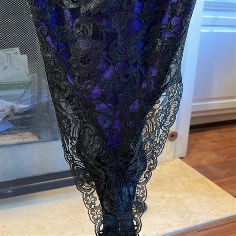 Victoria S Secret Intimates Sleepwear Vintage Victorias Secret Black Purple Teddy Lingerie