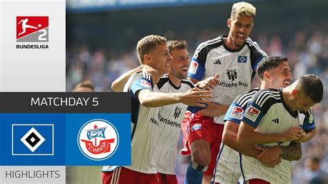 HSV Conquer 1st Place Hamburger SV Hansa Rostock 2 0 Highlights