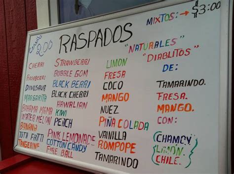 mexican raspados syrup