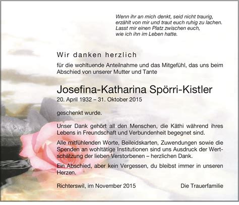 Josefina Katharina Spörri Kistler Hommages