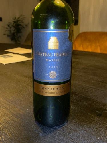 Ch Teau Pradeau Mazeau Bordeaux Blanc Vivino Us