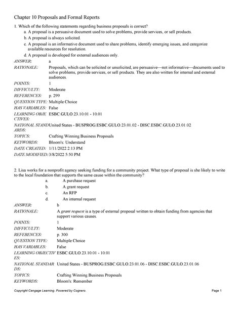 Chapter 10 Proposals And Formal Reports Chapter 10 Proposals And