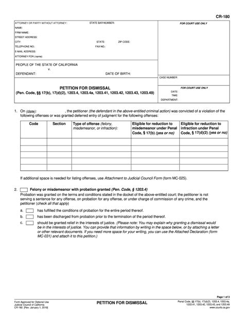 Form CA CR 180 Fill Online Printable Fillable Blank Fill Out And