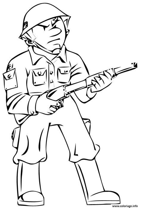 Coloriage Ancien Soldat Militaire Dessin Militaire Imprimer