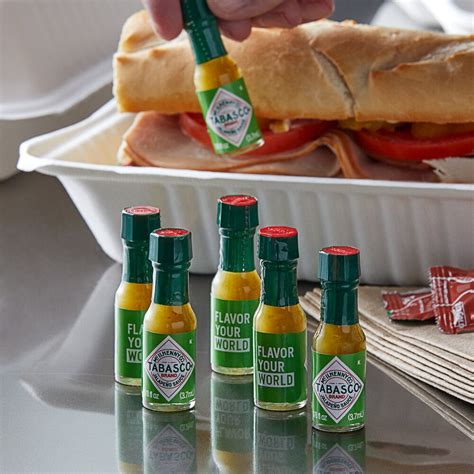 Mini TABASCO Green Hot Sauce Bottles 144 Case