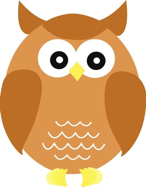 Brown owl, illustration, vector on white background. 13891481 Vector ...