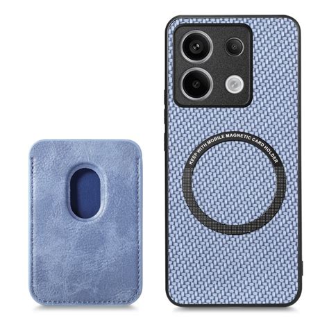 Чехол Carbon Fiber Leather Card Magnetic на Xiaomi Redmi Note 13 Pro 5G ...