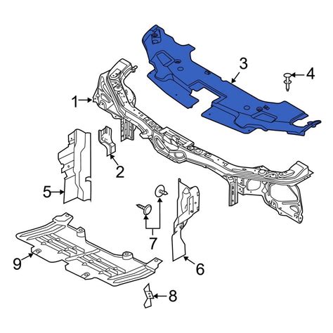 Ford Oe Dr Z C A Front Radiator Support Access Cover