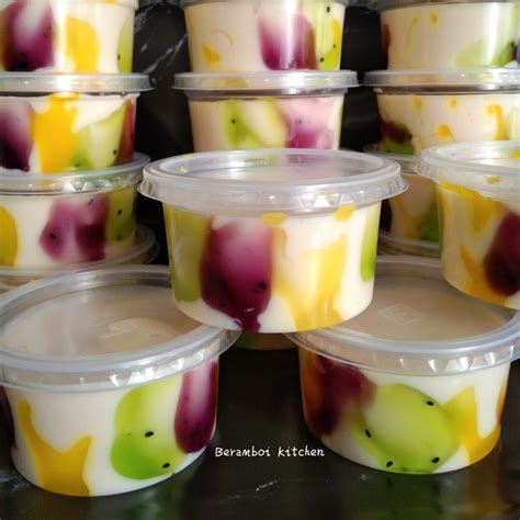 Resepi Puding Tutti Fruity Cantik Menarik Sedap Mudah Cepat Nak