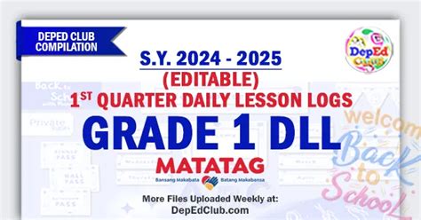 Grade 1 Dll Quarter 1 Week 1 Matatag Curriculum Archives The Deped