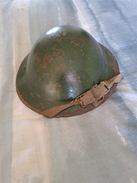 My first helmet! A WW1 British mk1 helmet reissued In ww2 : r/Helmets