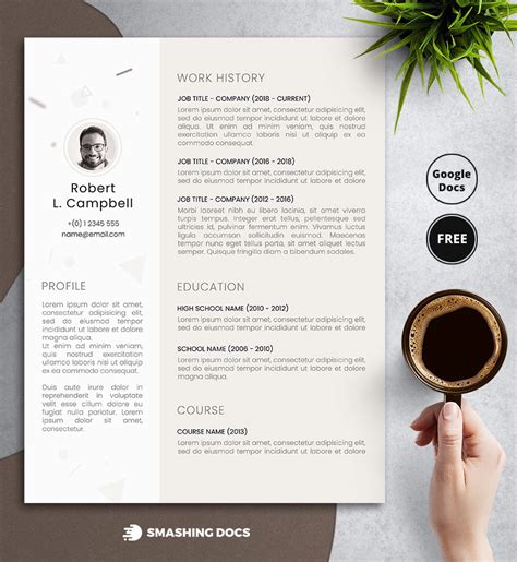 15+ Best Google Docs Resume Templates Graphic Design Junction