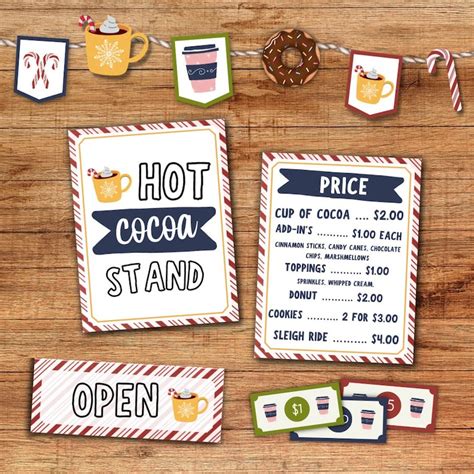 Printable Hot Chocolate Dramatic Play Set Etsy