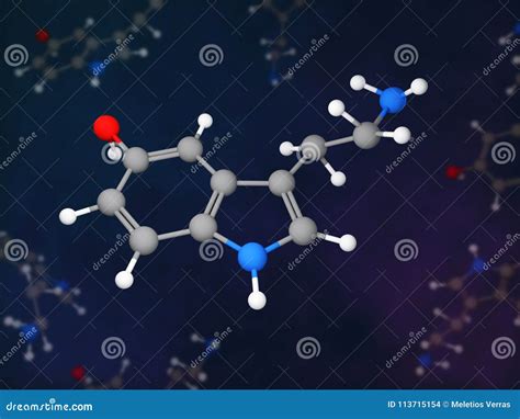 Serotonin Stock Illustration Illustration Of Molecular