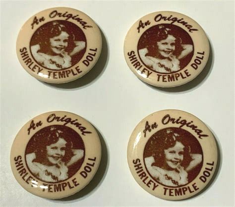 Lots 4 Vintage Shirley Temple Picture Doll Pinback EBay