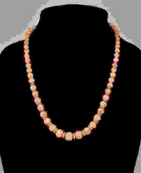 Pink Coral Diamond And Gold Necklace