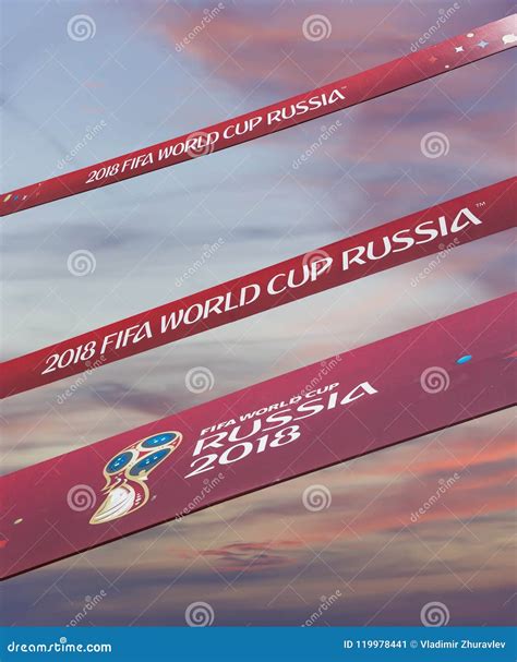 Logo of the 2018 FIFA World Cup in Russia Editorial Photo - Image of ...