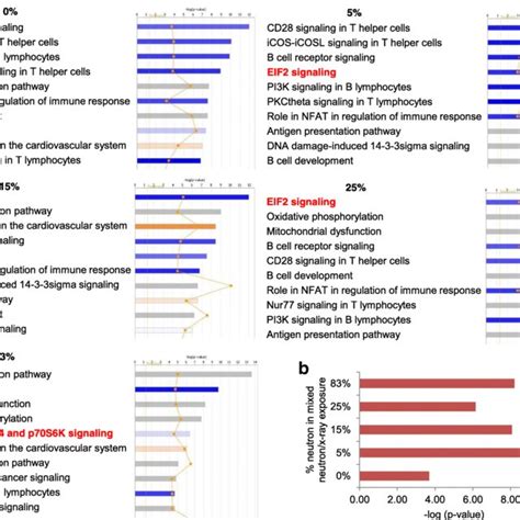 A Ingenuity Pathway Analysis Ipa Top 10 Canonical Pathways For Each