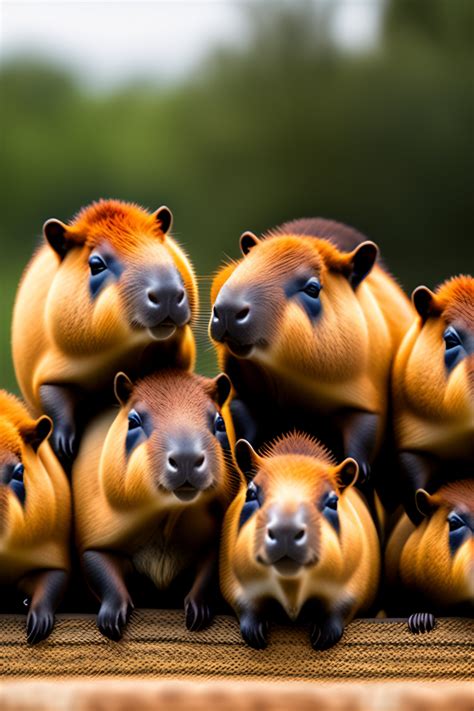 Lexica Capybaras Stacked On Top Of Each Other