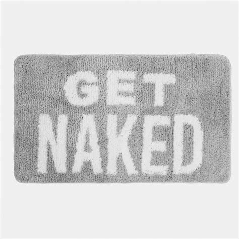 OHS Get Naked Tufted Bath Mat Grey