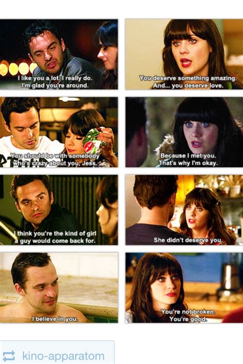 Nick and Jess moments :) | New girl quotes, New girl nick and jess, Nick and jess