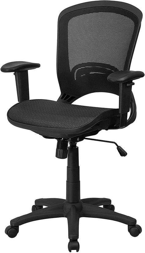 Amazon Mid Back Transparent Black Mesh Executive Swivel Chair With