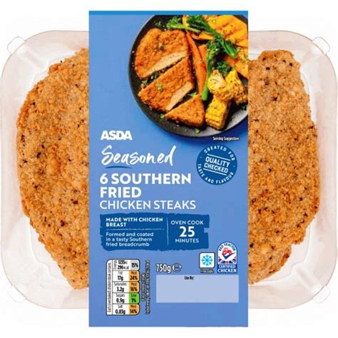 Asda Seasoned Southern Fried Chicken Steaks G Compare Prices