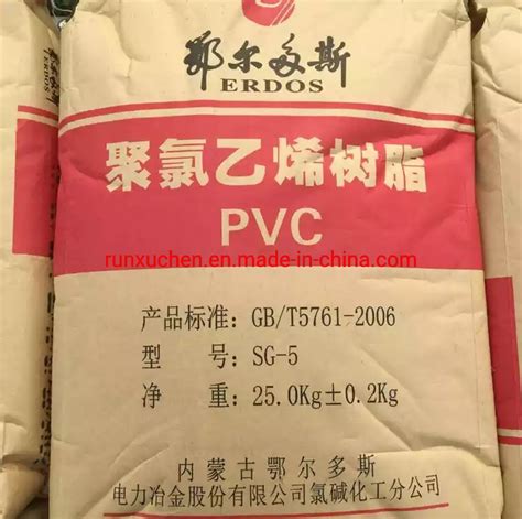 Erdos Brand Polyvinyl Chloride Pvc Resin Sg K K Value Pvc Resin