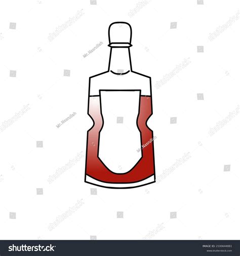 Vector Hot Sauce Bottle Simple Packaging Stock Vector (Royalty Free ...