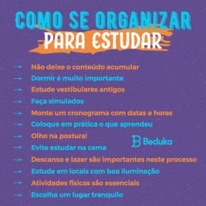 Aprenda como se organizar para estudar 12 INFALÍVEIS