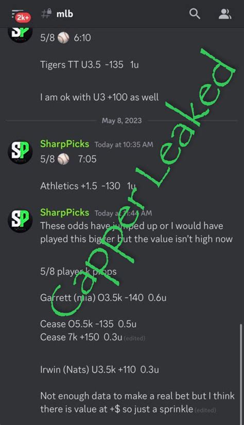 CAPPERS LEAKED On Twitter SharpPicks