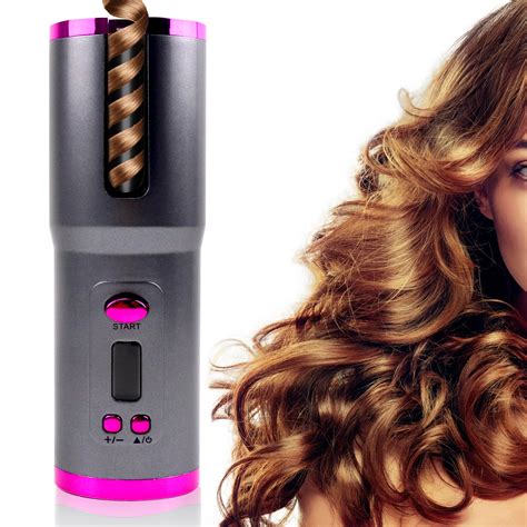 Cordless Auto Hair Curler，automatic Curling Ironportable Curling Wand With Lcd Display 6 Temps