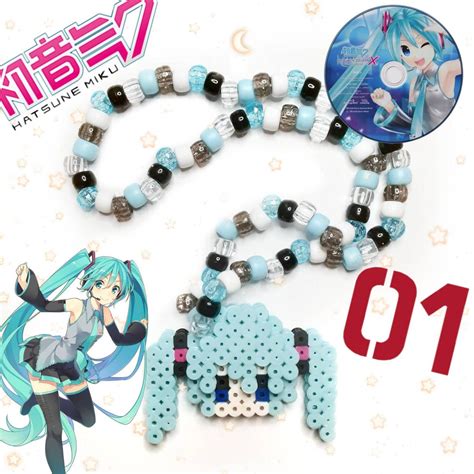 Hatsune Miku 3d Kandi Necklace Miku Jewelry Vocaloid Etsy