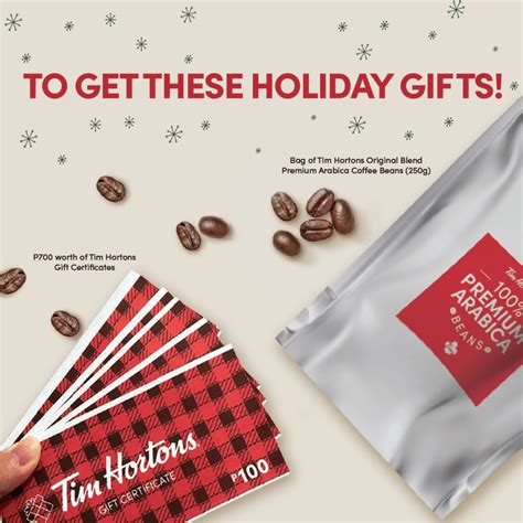 Get A P700 Worth Of Tim Hortons T Certificates And Coffee Beans When