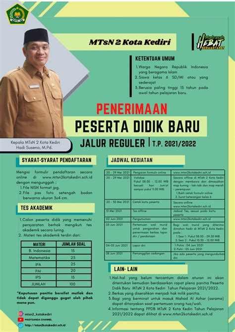 Ppdb Program Regular Mtsn Kota Kediri Website Resmi Mtsn