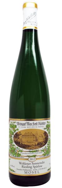 Richter Wehlener Sonnenuhr Spatlese Riesling Ml Massanois