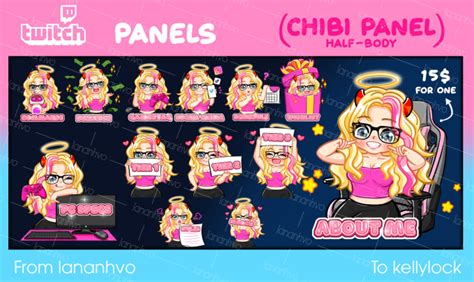 Create Custom Chibi Twitch Panels By Lananhvo Fiverr