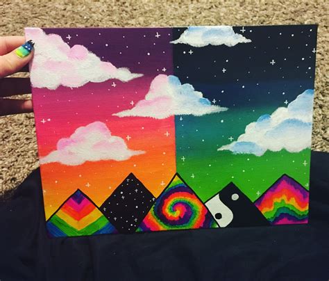 Easy Trippy Canvas Aesthetic Painting Ideas Art Puke