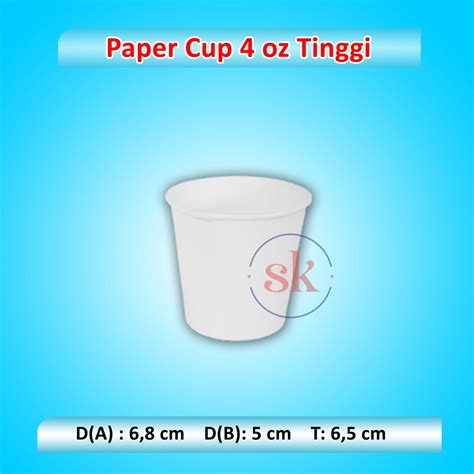 Jual Paper Cup Gelas Kertas Hot Kopi Espresso Teh Polos 4 Oz Shopee Indonesia