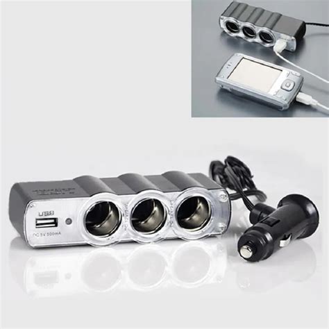 Auto Dc V V To Usb Power Supply Car Charger Adapter Triple