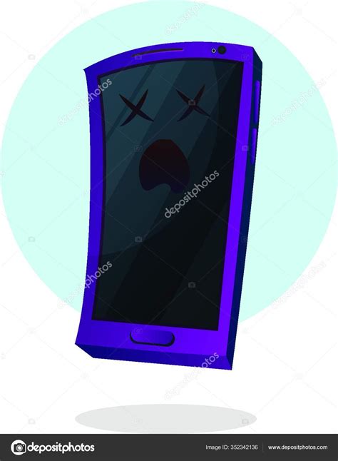 Dead Mobile Emoji Illustration Vector White Background Stock Vector