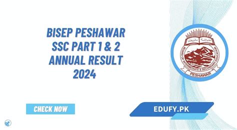 BISEP Peshawar Board SSC Part 1 2 Annual Result 2024 Announced