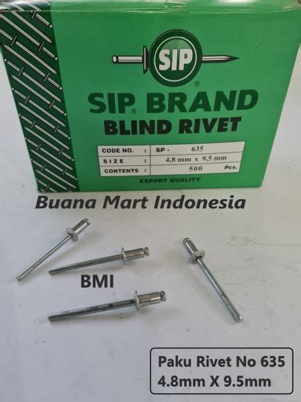 Jual Paku Rivet Sip Brand Sp Blind Rivet Mm X Mm Kota