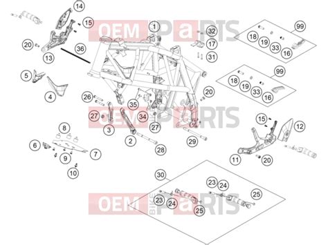 Husqvarna Svartpilen 701 F2675t7 Us Frameframe03 Exploded Drawing